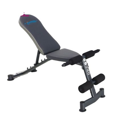 Equipamento ajustável de ginástica Ab Sit Up Bench para exercícios eficazes Cinza/preto