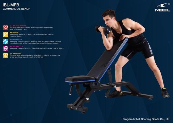 Portão de carregamento IBL-MFB Sit Up Exercise Fitness Machine Home Gym Fitness Equipamento Utility Bench