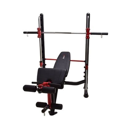 Equipamento de ginástica masculino vermelho Squat Rack Pesos levantamento banco de exercícios