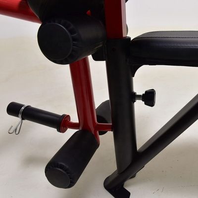 Equipamento de ginástica masculino vermelho Squat Rack Pesos levantamento banco de exercícios