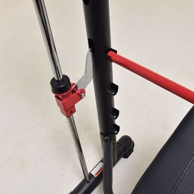 Equipamento de ginástica masculino vermelho Squat Rack Pesos levantamento banco de exercícios