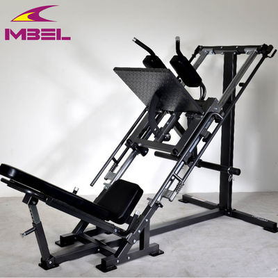 Equipamento de ginástica multifuncional para fitness leg press e hack squat em cinza/preto