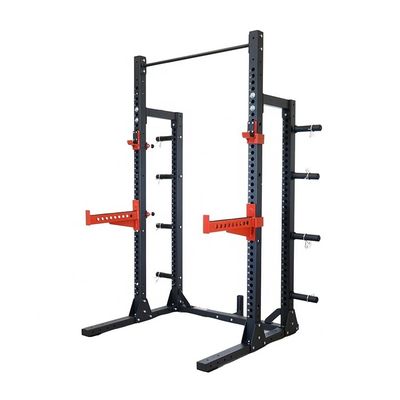 Tubos quadrados de quadro principal 75x75x3,0 mm Rack de potência cinza claro para fisiculturismo comercial