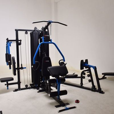Máquina de exercícios de força multiuso personalizável para ginásio em casa em design cinza claro