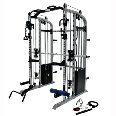 Exercício físico em casa de luxo de estação única com cobertura Cinza/preta Equipamento de fitness em casa