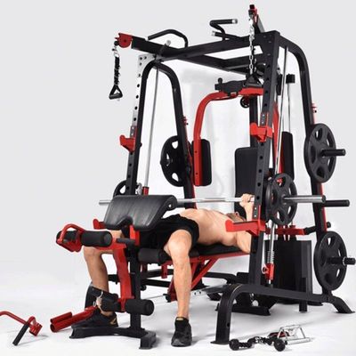 Transforme sua forma física com a máquina Smith, equipamento multifuncional de ginástica para homens de 20'