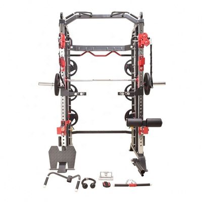 Equipamento de fitness cinza escuro Power Rack Máquina Multi Smith para treinador funcional