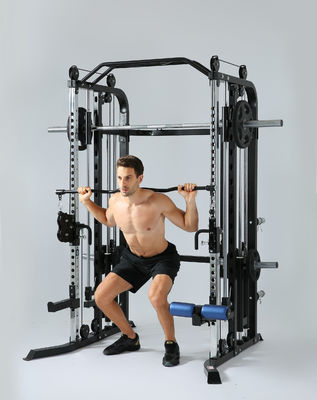 Red Multifuntcional Trainer Smith Machine para Homens Equipamento de Treinamento para Casa e Ginásio