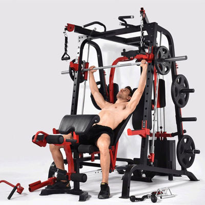 Equipamento de ginástica Máquina Smith Multifunção Cinza/Negra Com Empilhadeira Para Casa