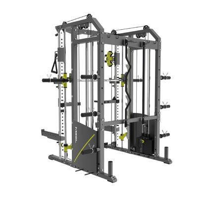 Multi Função Fitness ajustável Cable Fitness Squat Rack com 90Lbs peso empilhadeira