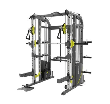 Multi Função Fitness ajustável Cable Fitness Squat Rack com 90Lbs peso empilhadeira