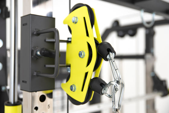 Multi Função Fitness ajustável Cable Fitness Squat Rack com 90Lbs peso empilhadeira