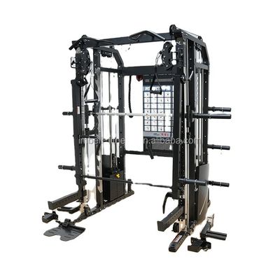 Máquina Smith All In One Equipamento de ginástica com pilhas de peso Função Mutli Estação de ginástica em casa