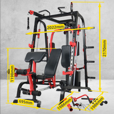 Máquina Smith multifuncional Melhor equipamento de fitness para casa ginásio Crossover de cabo