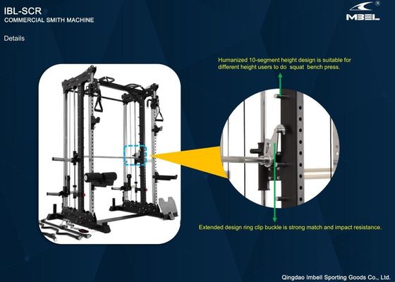 Unisex Multifuncional Equipamento de ginástica de uma estação Squat Rack Smith Machine para fitness