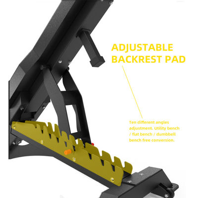 Banco abdominal multifuncional ajustável com material metálico resistente 1210x742x450mm