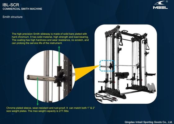 Treinador de ginástica integrado de máquina Smith multifuncional para exercícios em casa e ginásio