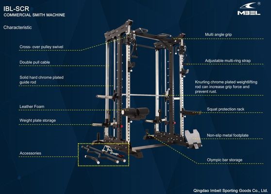 Equipamento de musculação moderno Reguladora de agachamento dobrável para fitness multifuncional