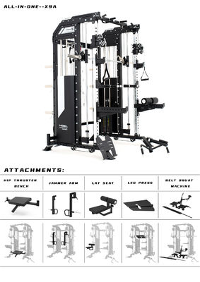 Equipamento de fitness do ginásio X9A cinza claro Máquina Smith projetada para o sucesso do fitness masculino